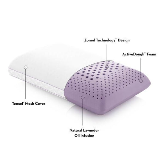 Malouf Z Zoned Lavender Infused Memory Foam Pillow Queen MAL-ZZQQMPASZL