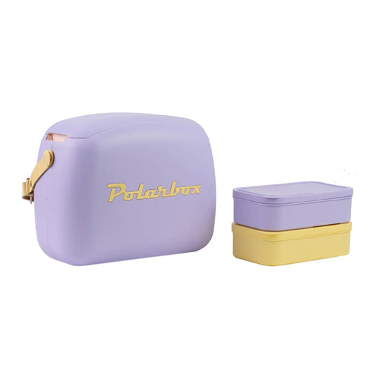 PolarBox & 2 Lunch 6 Litre Cooler Bag Lilac Yellow 10013