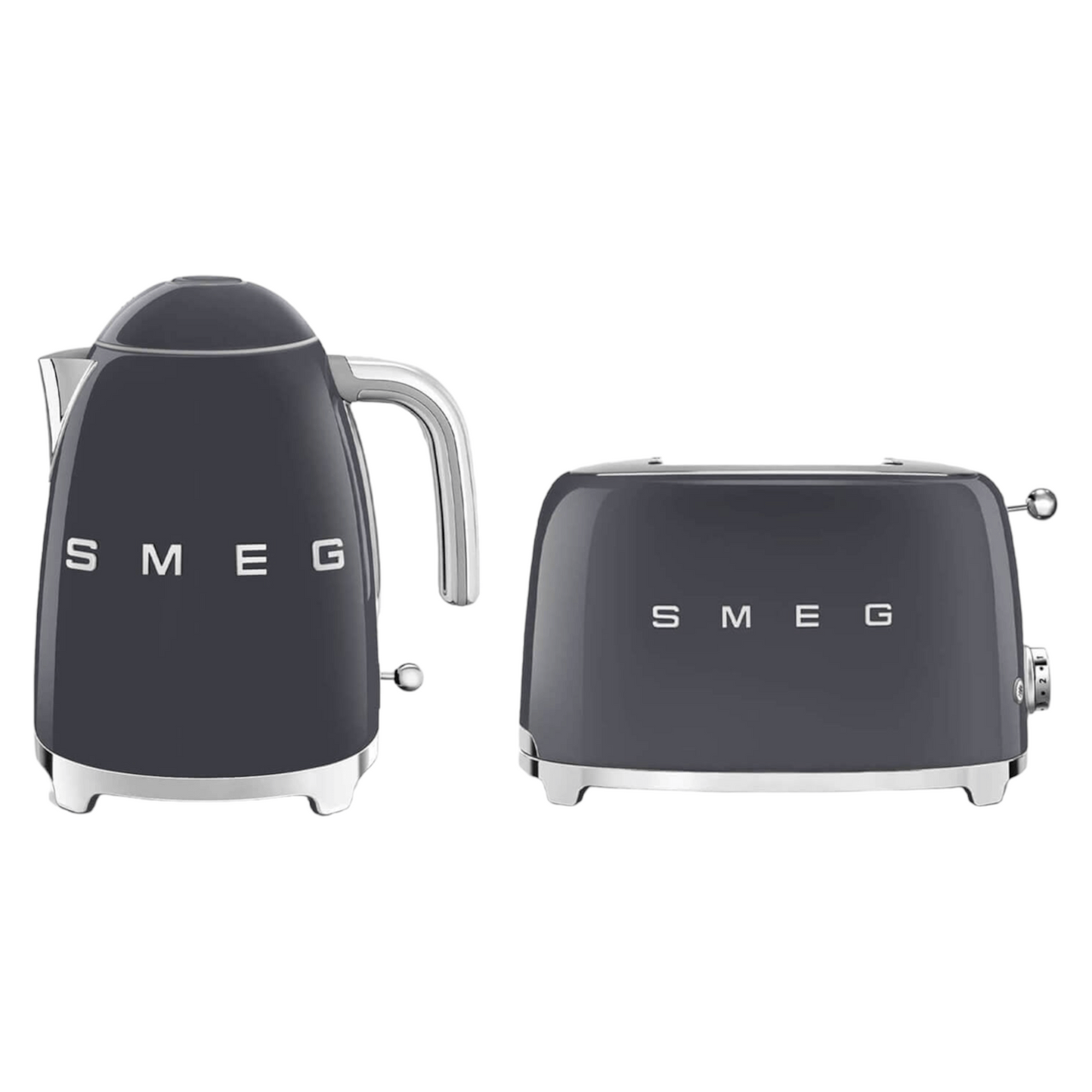 SMEG Grey Kettle and Toaster Set